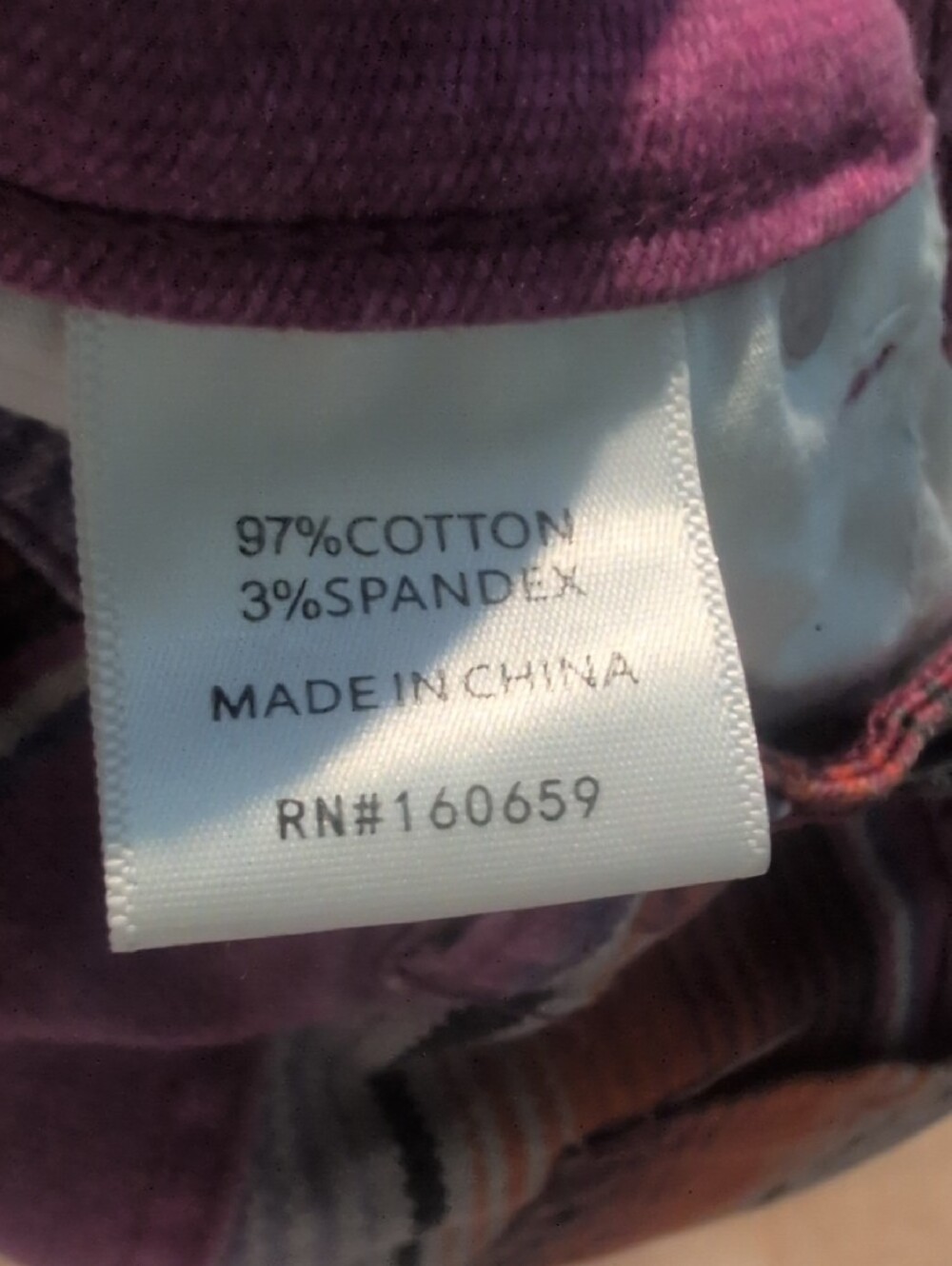Girl's Striped Multi-Color Jeans - Picture 6 of 6